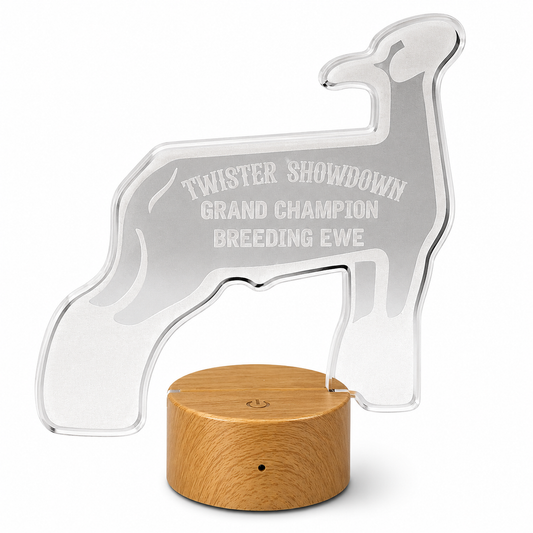 Custom LED Livestock Award Lamp 7"x 8"